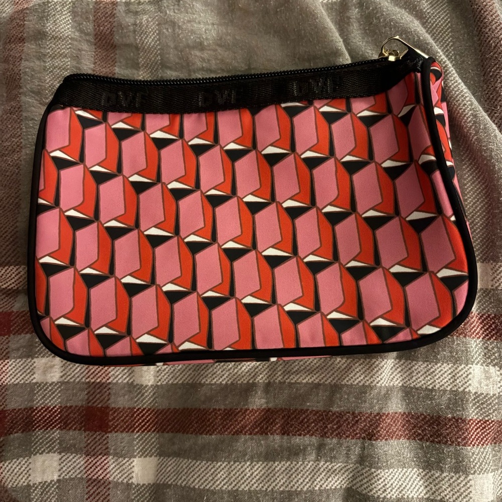 Diane Von Furstenberg and Target collab. Geometric Pink and Red Women's Clutch